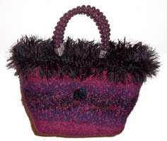 Maroon Button Handbag